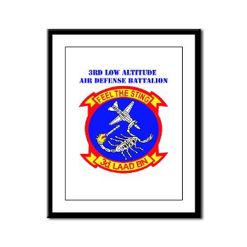 3LAADB - M01 - 02 - 3rd Low Altitude Air Defense Bn with Text - Framed Panel Print
